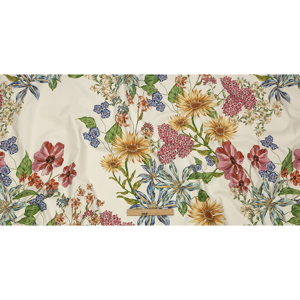 Stretch Cotton Canvas Print - Cream, Red, Yellow and Blue Floral - Mood Exclusive Lucid Dream Stretch Cotton Canvas Print - Cream, Red, Yellow and Blue Floral - Mood Exclusive Lucid Dream