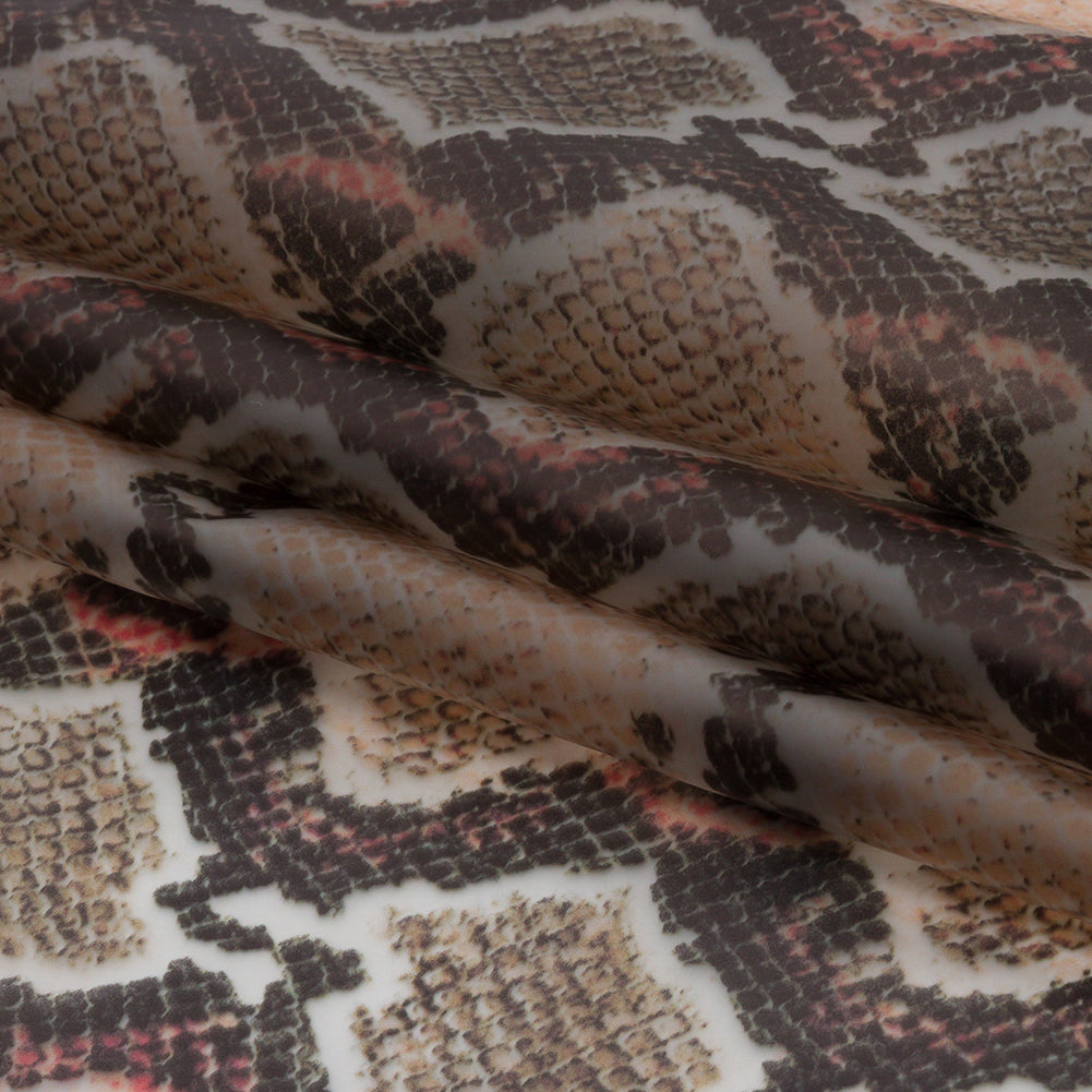 Brown, Black and Red Snakeskin Lightweight Translucent Vinyl - Folded Brown, Black and Red Snakeskin Lightweight Translucent Vinyl - Folded