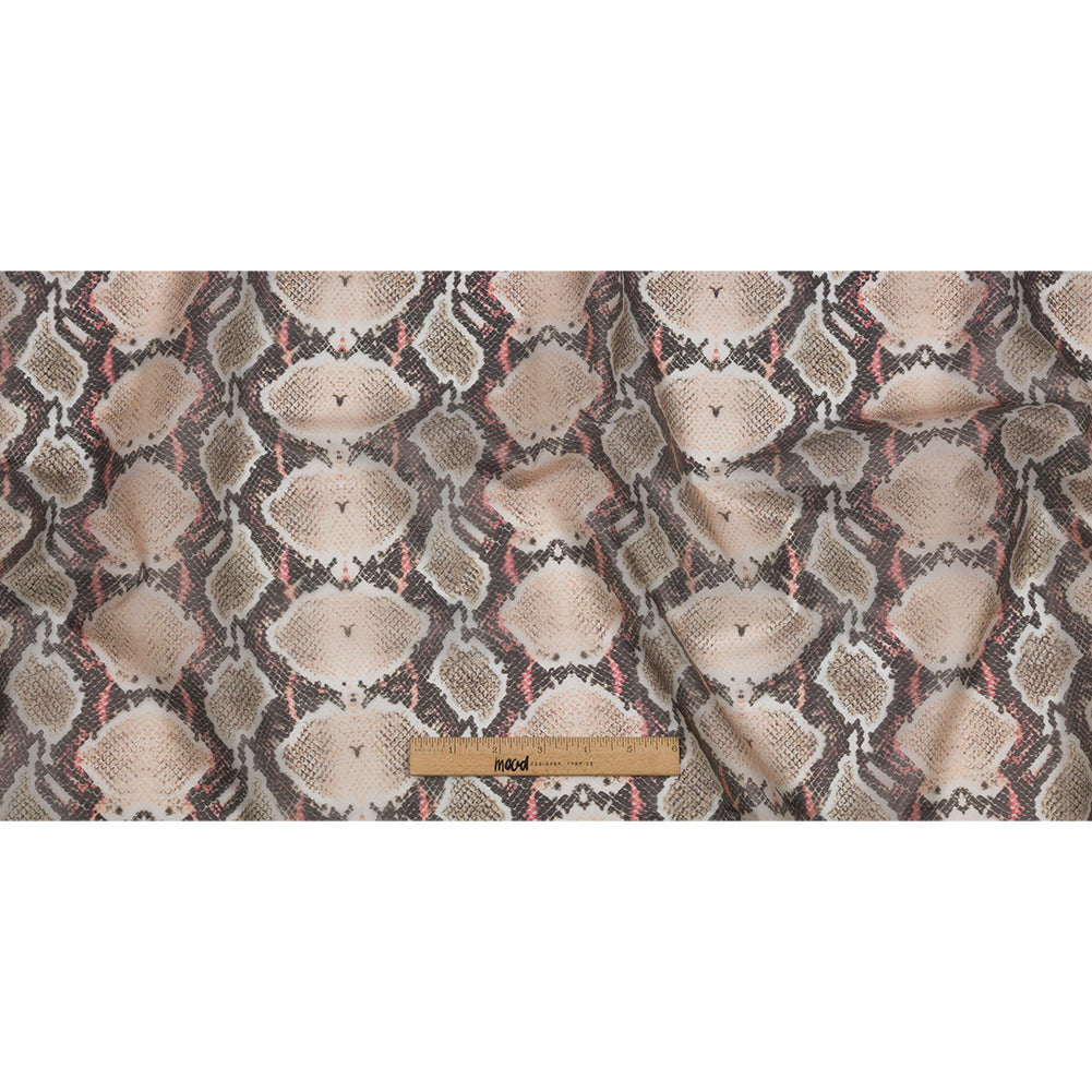 Brown, Black and Red Snakeskin Lightweight Translucent Vinyl - Full Brown, Black and Red Snakeskin Lightweight Translucent Vinyl - Full