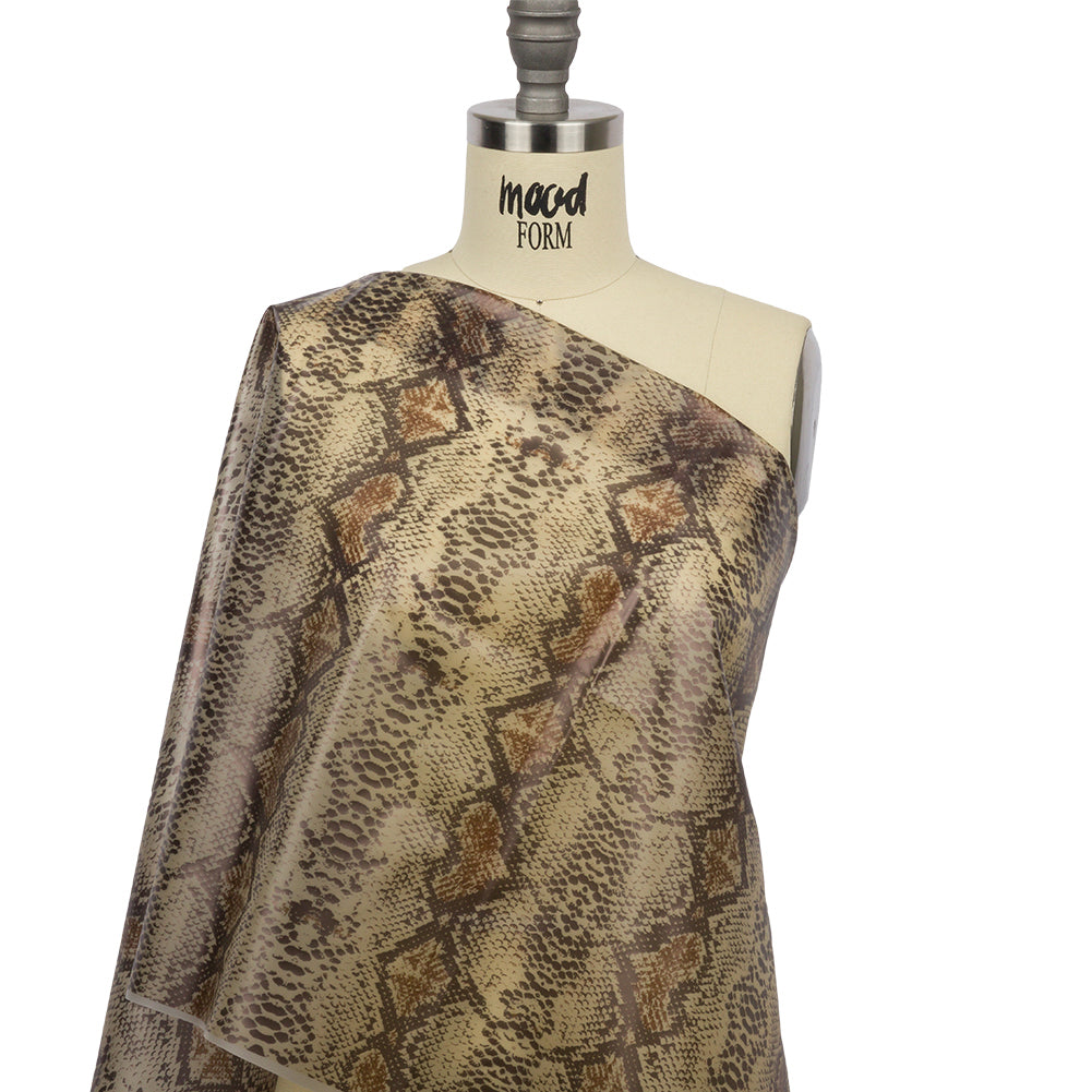 Greige and Brown Snakeskin Translucent Vinyl Greige and Brown Snakeskin Translucent Vinyl