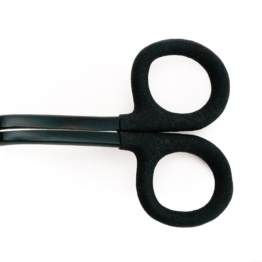 Mood Matte Black Double Curve Scissors with Matte Rubber Grips - 6" Mood Matte Black Double Curve Scissors with Matte Rubber Grips - 6"