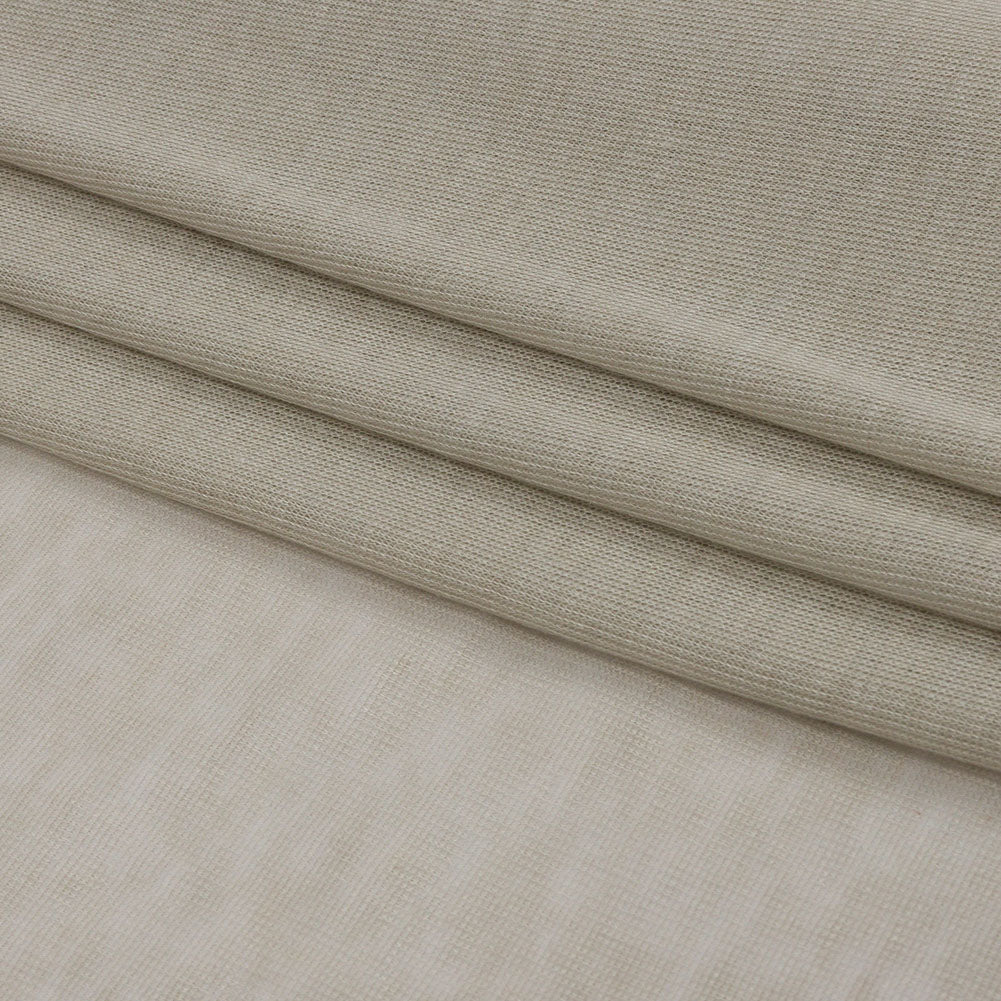 Famous Designer Light Stone Viscose and Cotton Lightweight Interlock Knit Folded Famous Designer Light Stone Viscose and Cotton Lightweight Interlock Knit Folded