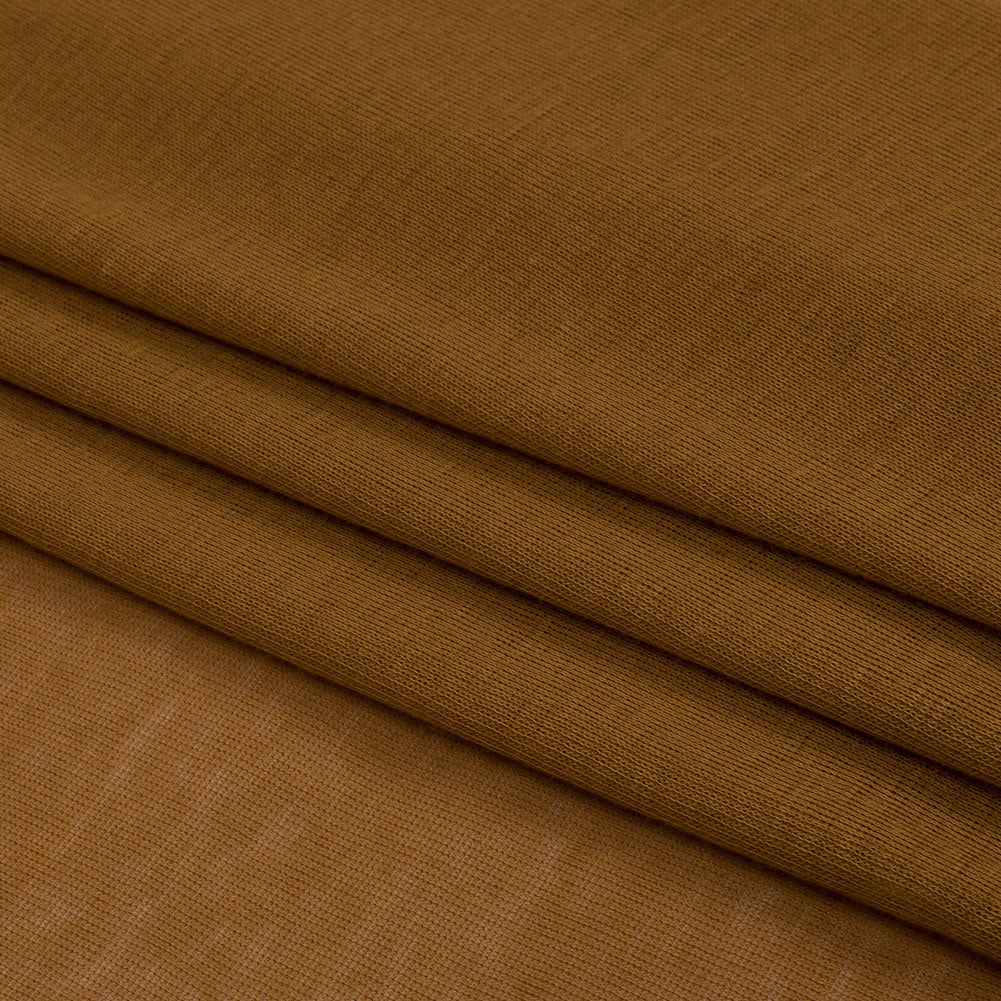 Famous Designer Mustard Lightweight Cotton Interlock Knit Folded Famous Designer Mustard Lightweight Cotton Interlock Knit Folded
