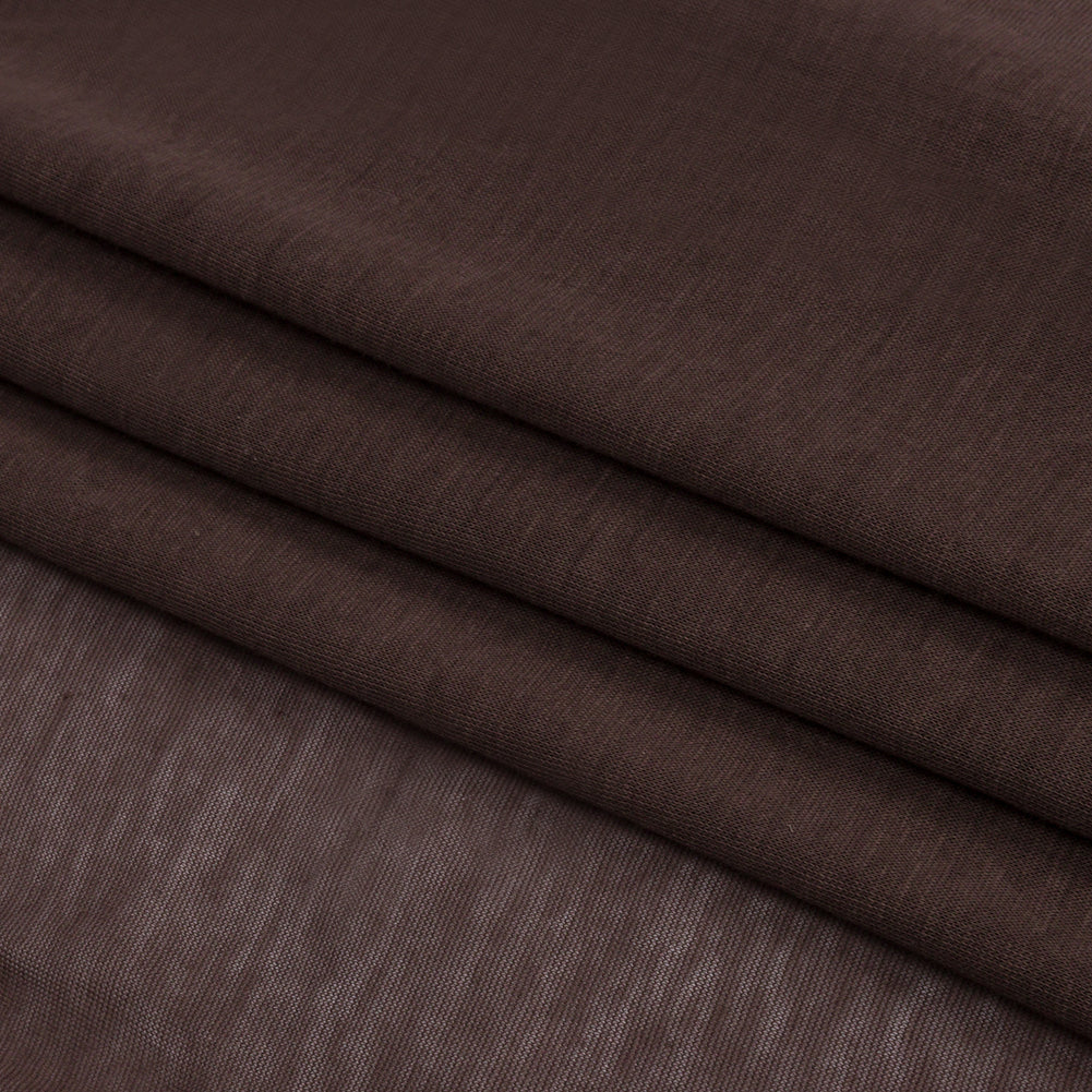 Famous Designer Brown Featherweight Cotton Jersey Folded Famous Designer Brown Featherweight Cotton Jersey Folded