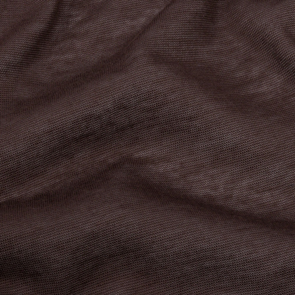 Famous Designer Brown Featherweight Cotton Jersey Detail Famous Designer Brown Featherweight Cotton Jersey Detail