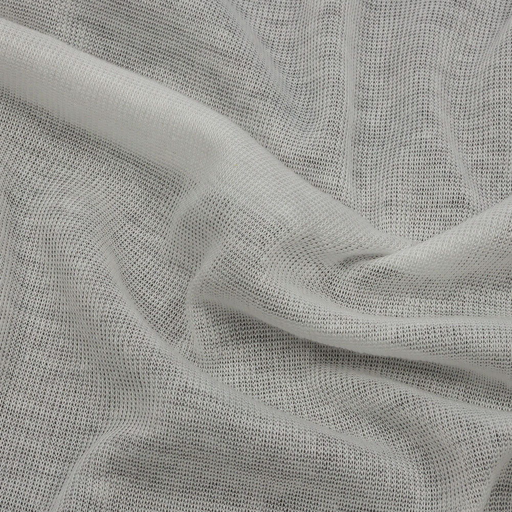 Famous Designer Off White Viscose and Cotton Lightweight Interlock Knit Detail Famous Designer Off White Viscose and Cotton Lightweight Interlock Knit Detail