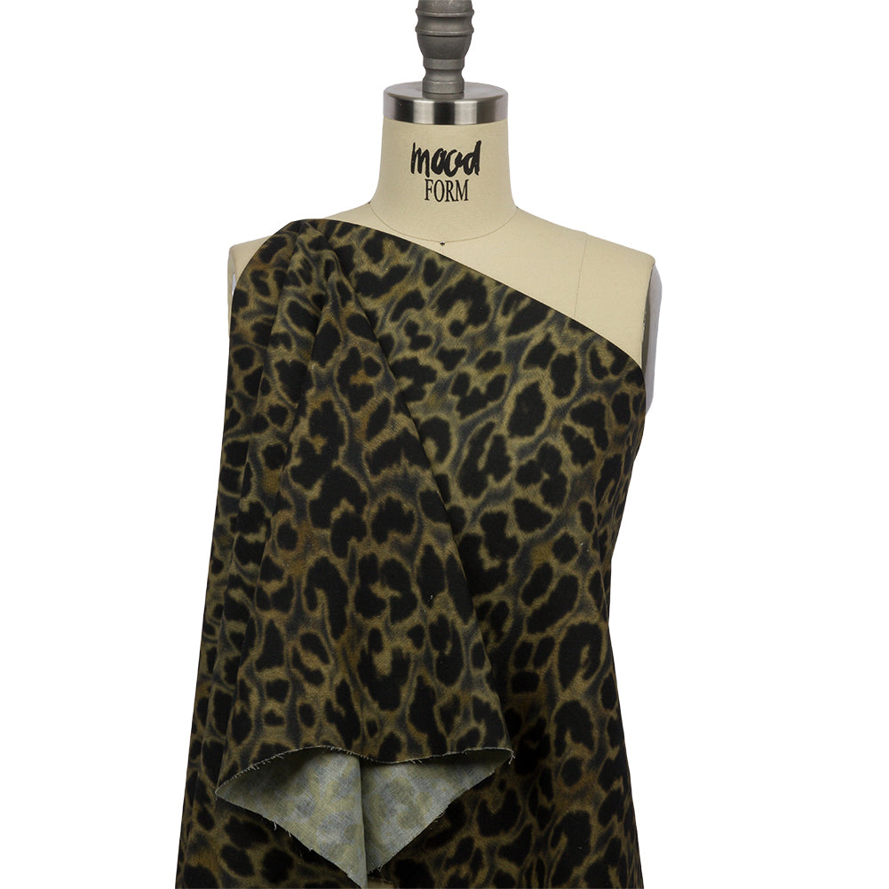 Linen and Rayon Woven Print - Gray and Black Animal Spots - Mood Exclusive Camo Masquerade Drape Linen and Rayon Woven Print - Gray and Black Animal Spots - Mood Exclusive Camo Masquerade Drape