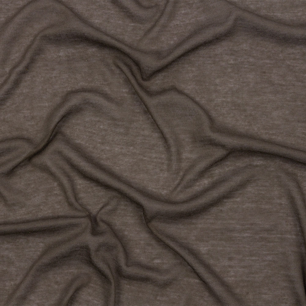 Famous Designer Coffee Viscose and Cotton Lightweight Interlock Knit Famous Designer Coffee Viscose and Cotton Lightweight Interlock Knit