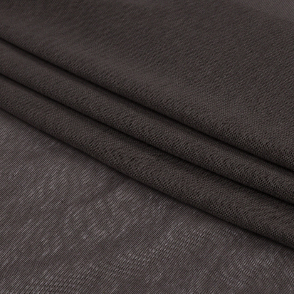 Famous Designer Dark Gray Featherweight Cotton Jersey Folded Famous Designer Dark Gray Featherweight Cotton Jersey Folded