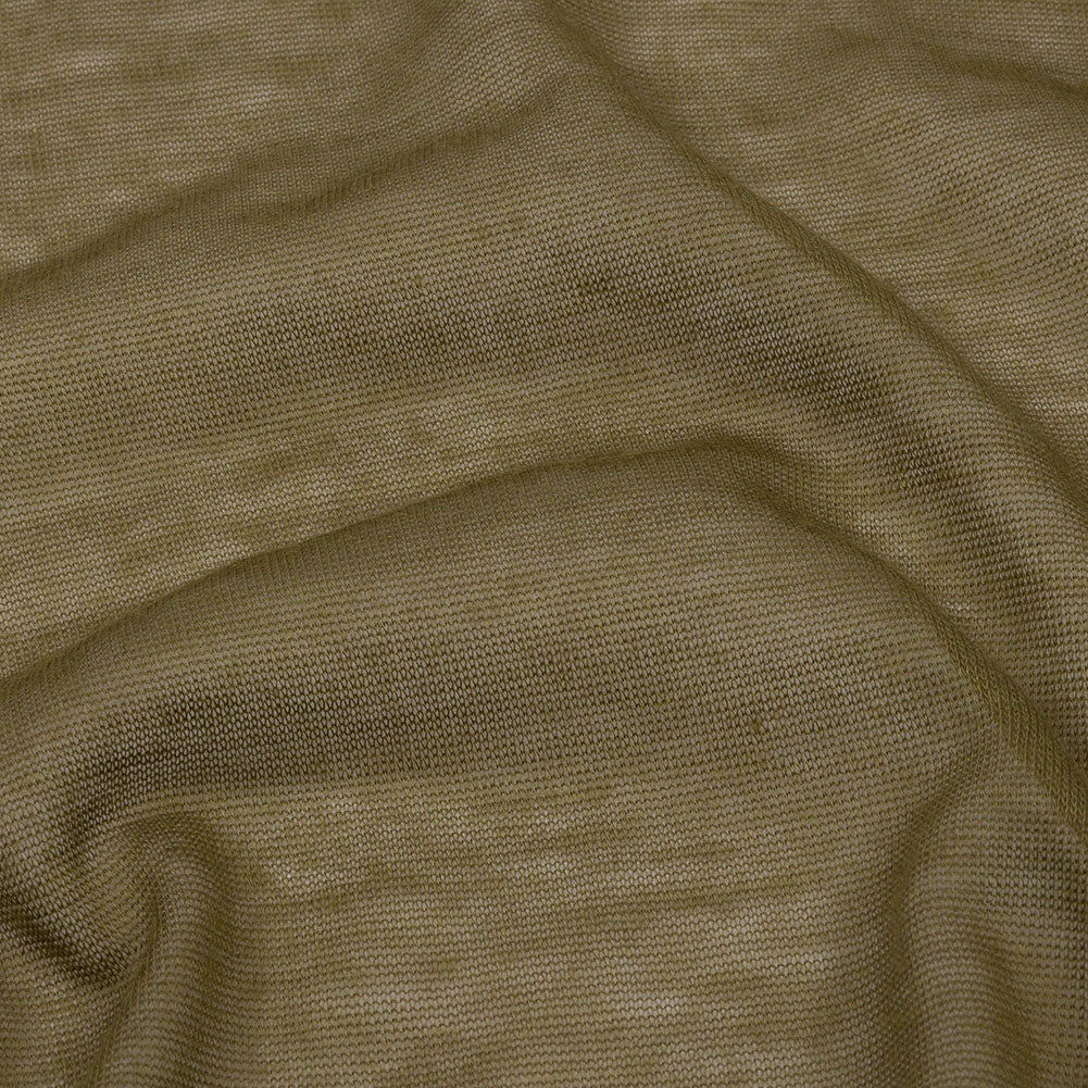 Famous Designer Army Green Featherweight Viscose and Cotton Jersey Detail Famous Designer Army Green Featherweight Viscose and Cotton Jersey Detail