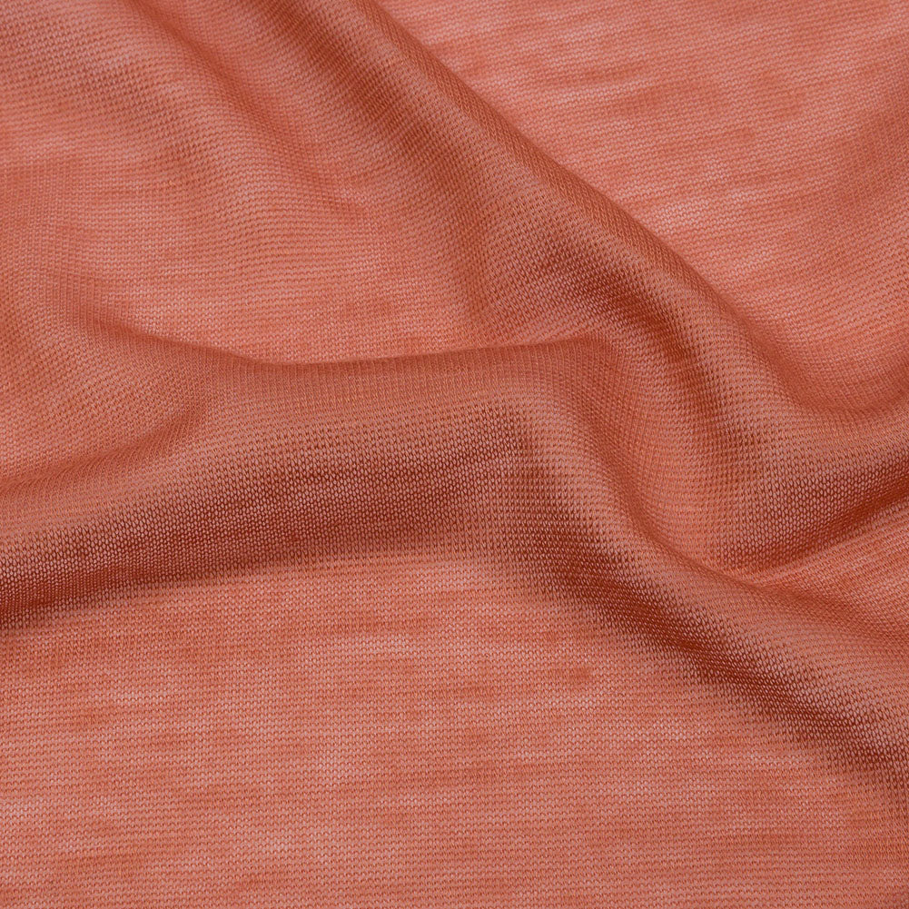 Famous Designer Dusty Orange Featherweight Viscose and Cotton Jersey Detail Famous Designer Dusty Orange Featherweight Viscose and Cotton Jersey Detail