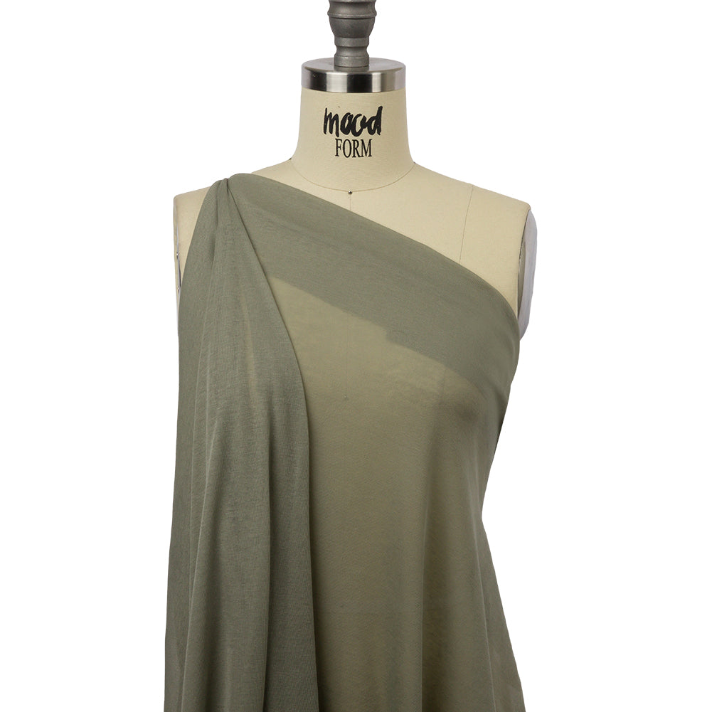 Famous Designer Light Sage Lightweight Cotton Interlock Knit Drape Famous Designer Light Sage Lightweight Cotton Interlock Knit Drape