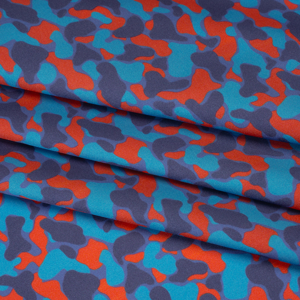 Polyester Charmeuse Print - Red and Blue Abstract - Mood Exclusive Betta Fish Folded Polyester Charmeuse Print - Red and Blue Abstract - Mood Exclusive Betta Fish Folded