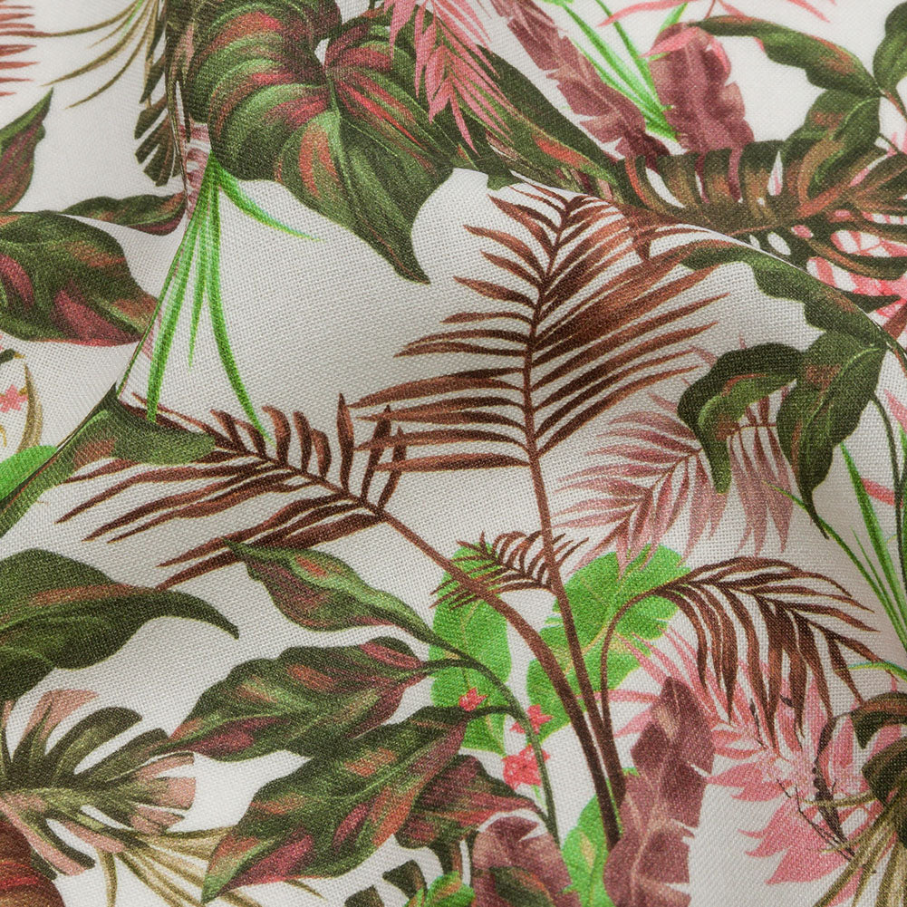 Mood Exclusive White Poison Gardens Viscose Shirting - Detail Mood Exclusive White Poison Gardens Viscose Shirting - Detail