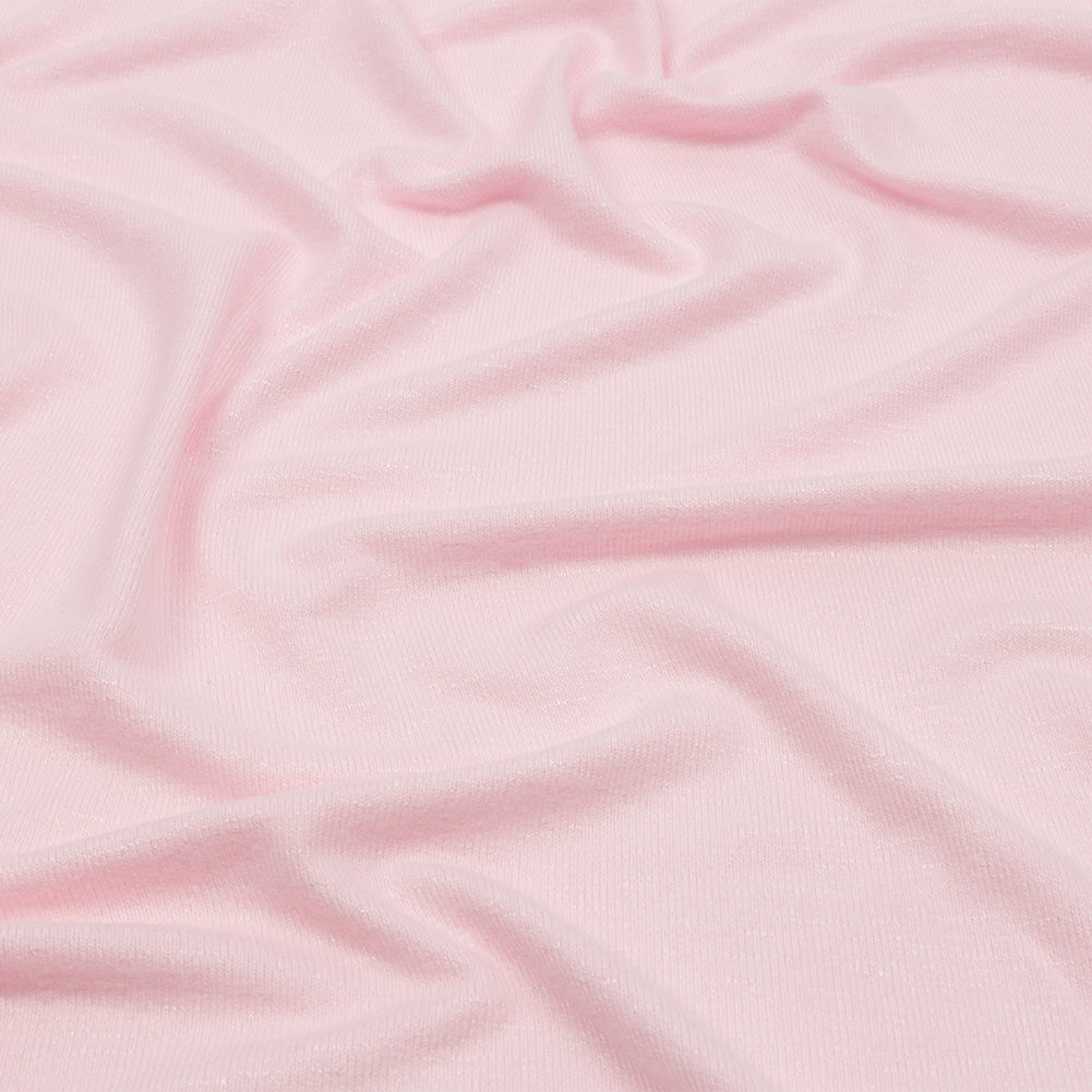 Light Pink Brushed Stretch Rayon and Polyester Sweater Knit Light Pink Brushed Stretch Rayon and Polyester Sweater Knit