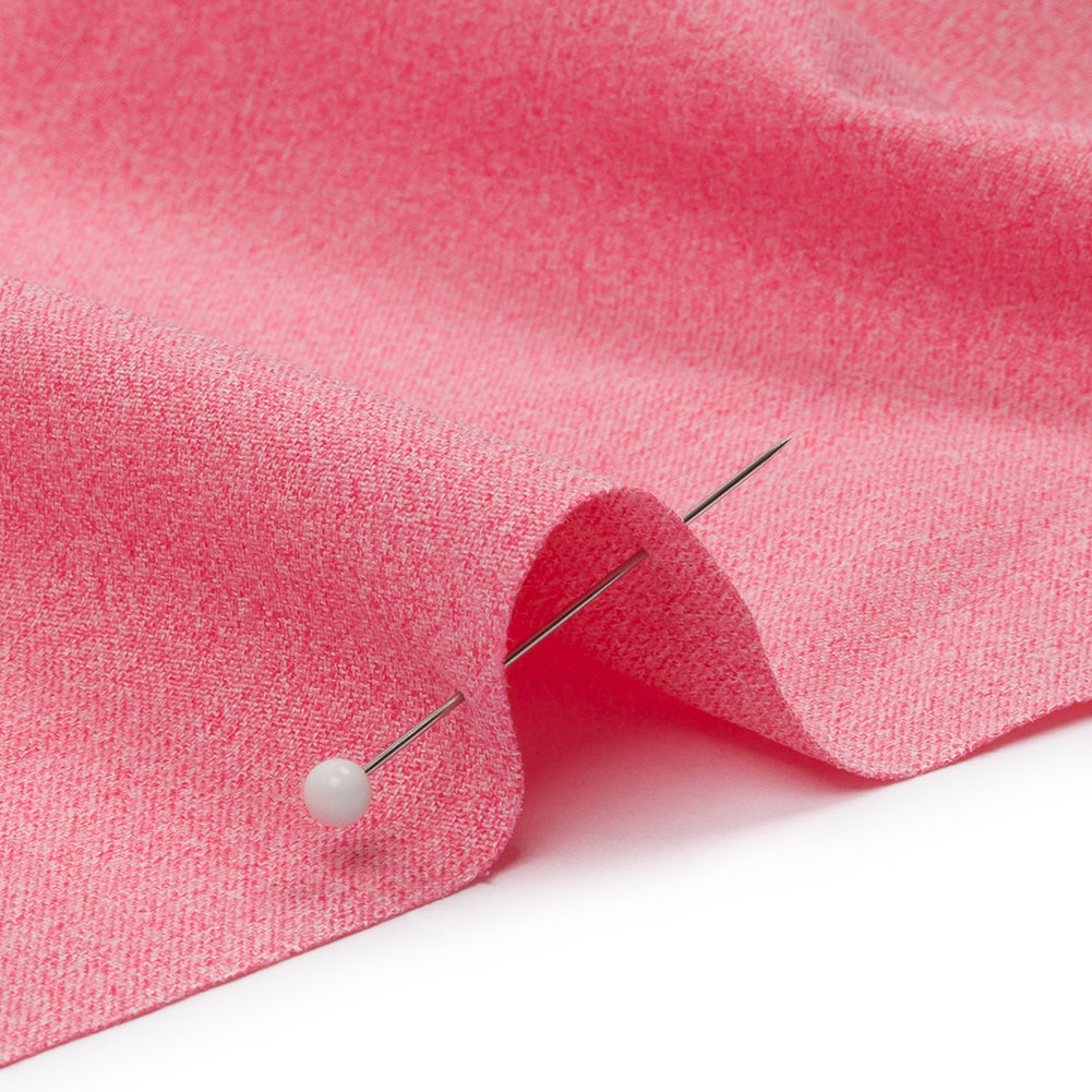 Heathered Hot Pink Cationic Polyester Stretch Twill Detail Heathered Hot Pink Cationic Polyester Stretch Twill Detail