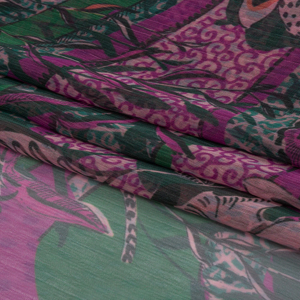 Mood Exclusive Jungle Jam Crinkled Polyester Chiffon Folded Mood Exclusive Jungle Jam Crinkled Polyester Chiffon Folded