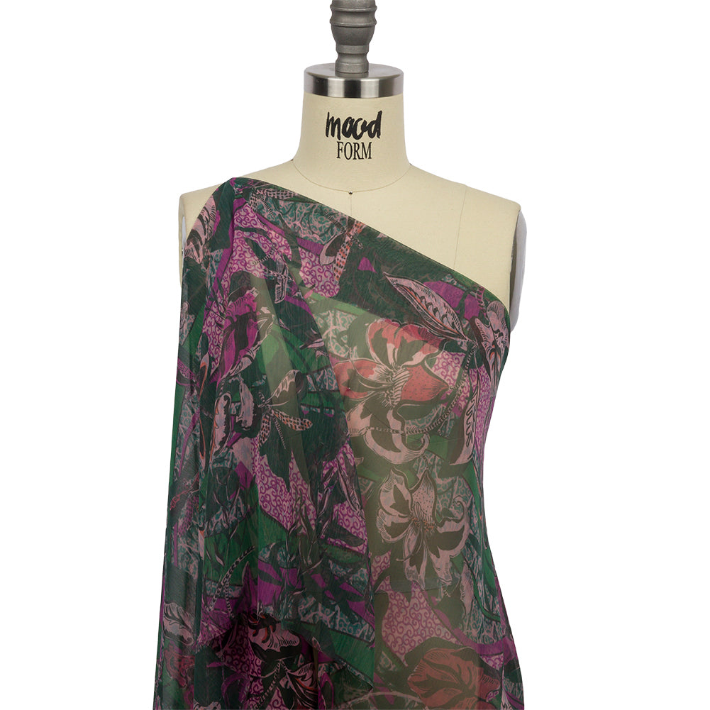 Mood Exclusive Jungle Jam Crinkled Polyester Chiffon Drape Mood Exclusive Jungle Jam Crinkled Polyester Chiffon Drape