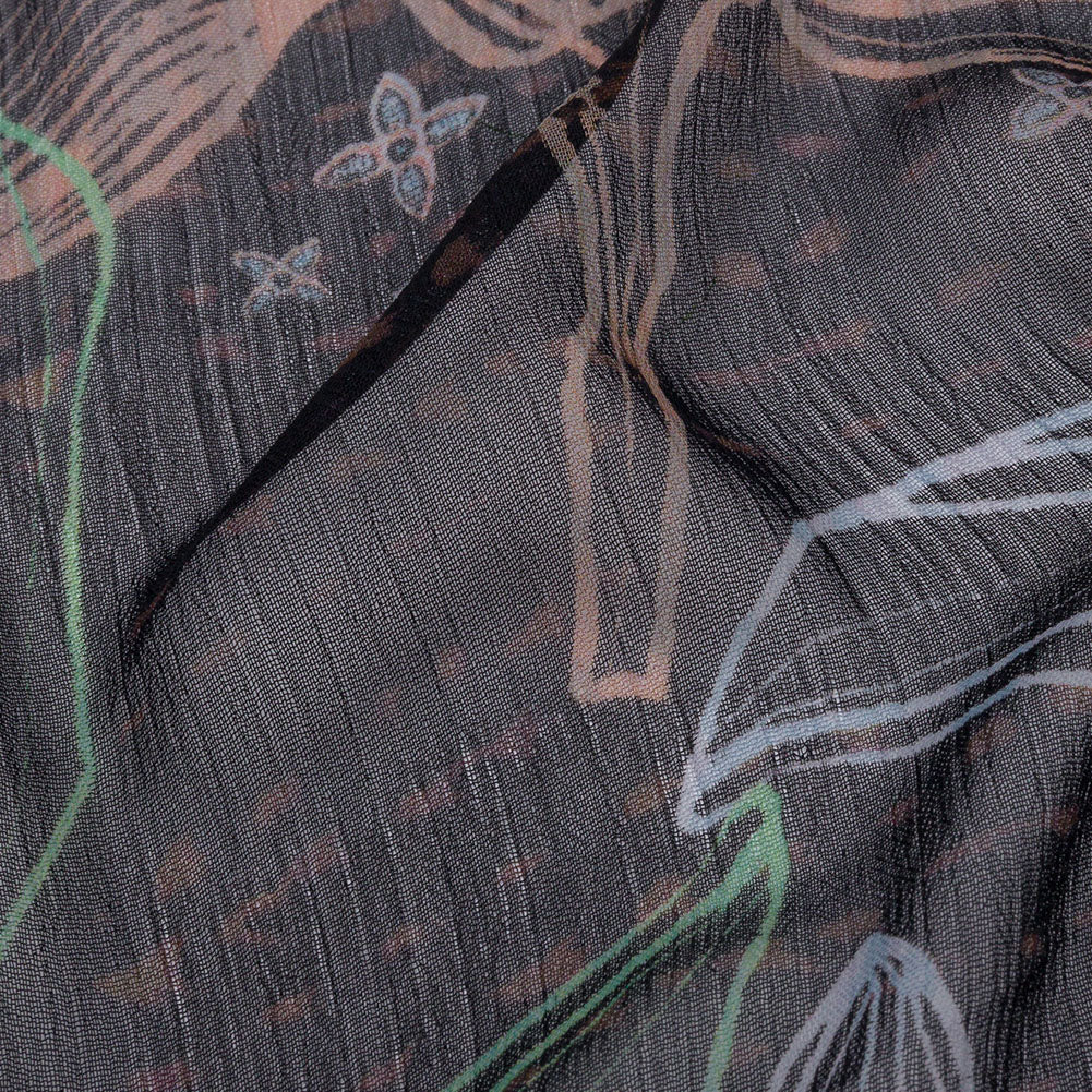 Mood Exclusive Purple Tunnel of Wonder Crinkled Polyester Chiffon Detail Mood Exclusive Purple Tunnel of Wonder Crinkled Polyester Chiffon Detail