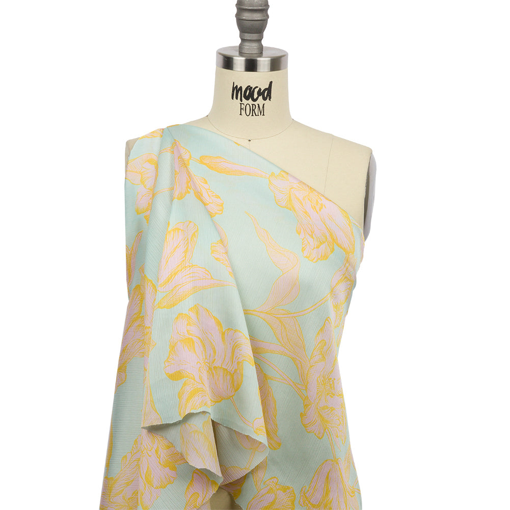 Mood Exclusive Nymphaea Crinkled Polyester Charmeuse Drape Mood Exclusive Nymphaea Crinkled Polyester Charmeuse Drape