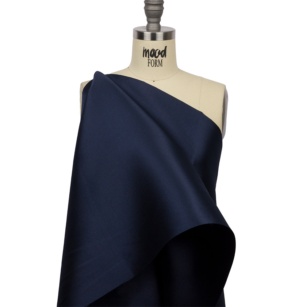 Polyester Mikado - Navy - Nicolette Collection Detail Polyester Mikado - Navy - Nicolette Collection Detail