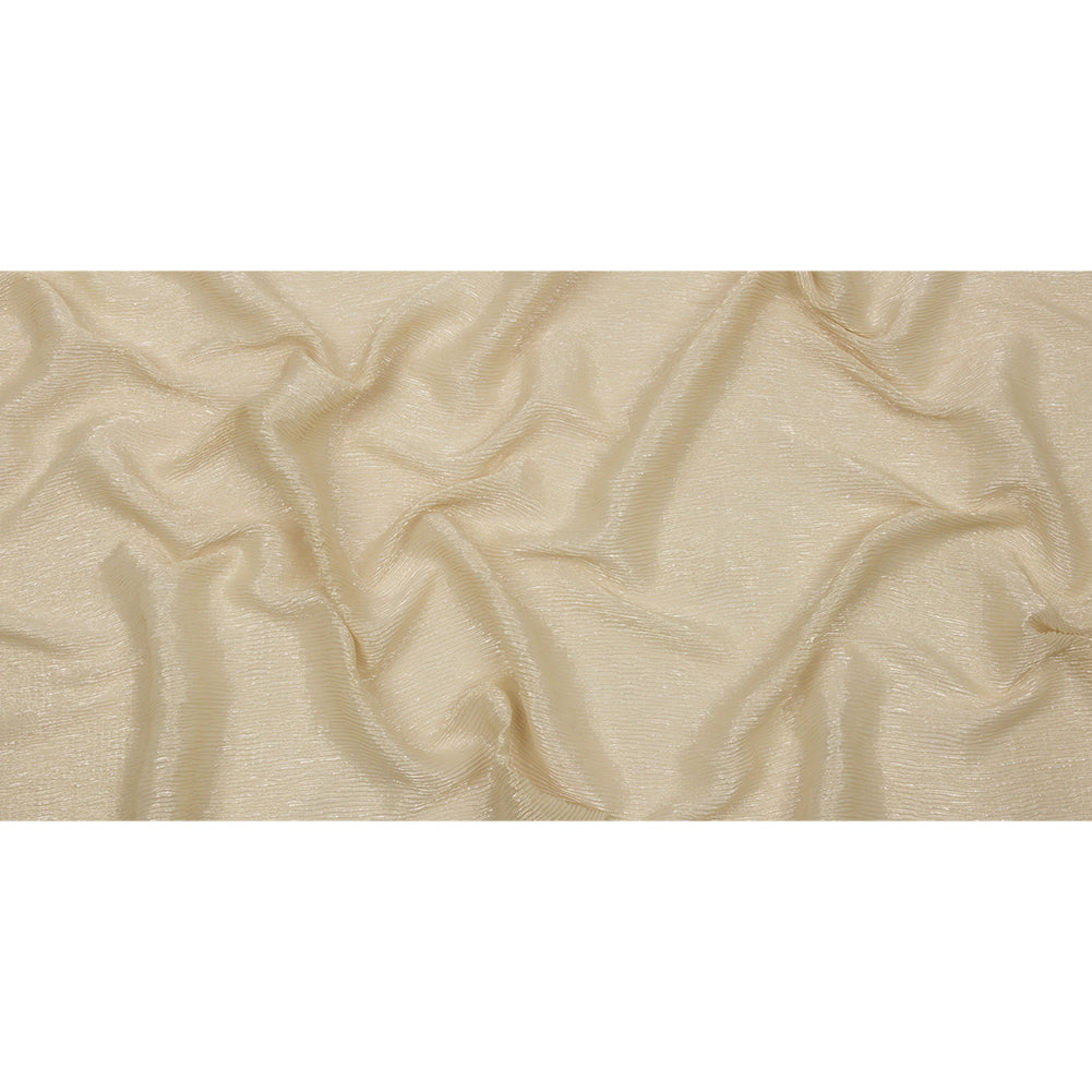Polyester Chiffon Plisse with All-Over Foil - Gold - Honey Collection Polyester Chiffon Plisse with All-Over Foil - Gold - Honey Collection