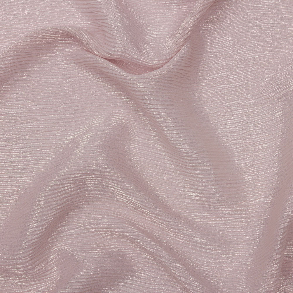 Polyester Chiffon Plisse with All-Over Foil - Pink and Gold - Honey Collection Polyester Chiffon Plisse with All-Over Foil - Pink and Gold - Honey Collection