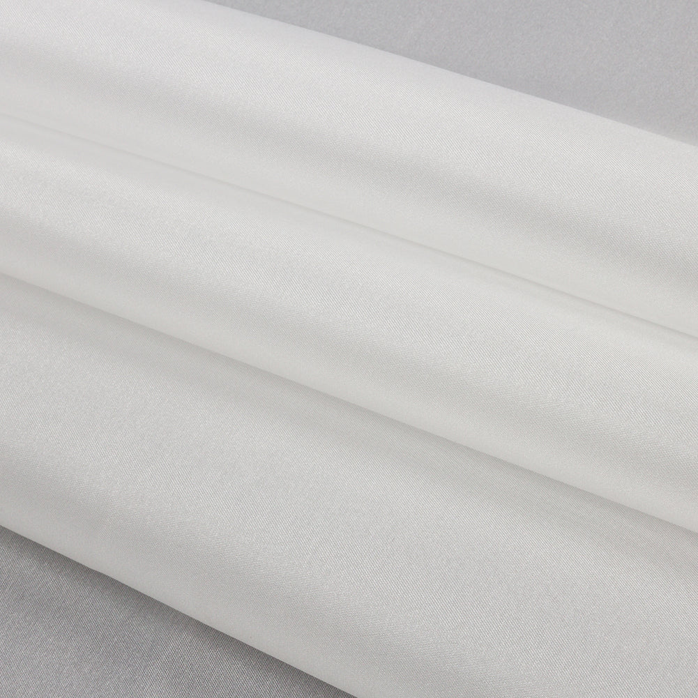 Polyester Twill Organdy - Shimmering Off White - Quinn Collection - Folded Polyester Twill Organdy - Shimmering Off White - Quinn Collection - Folded