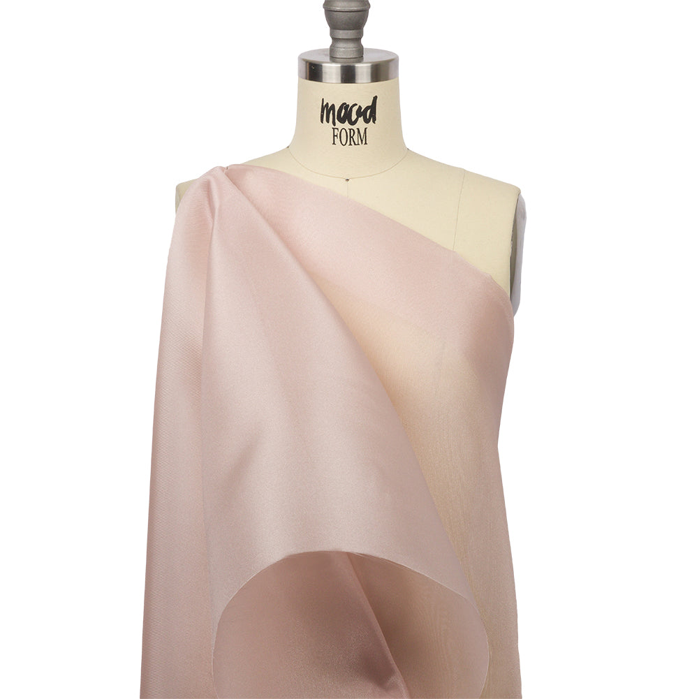 Polyester Twill Organdy - Shimmering Nude - Quinn Collection - Drape Polyester Twill Organdy - Shimmering Nude - Quinn Collection - Drape