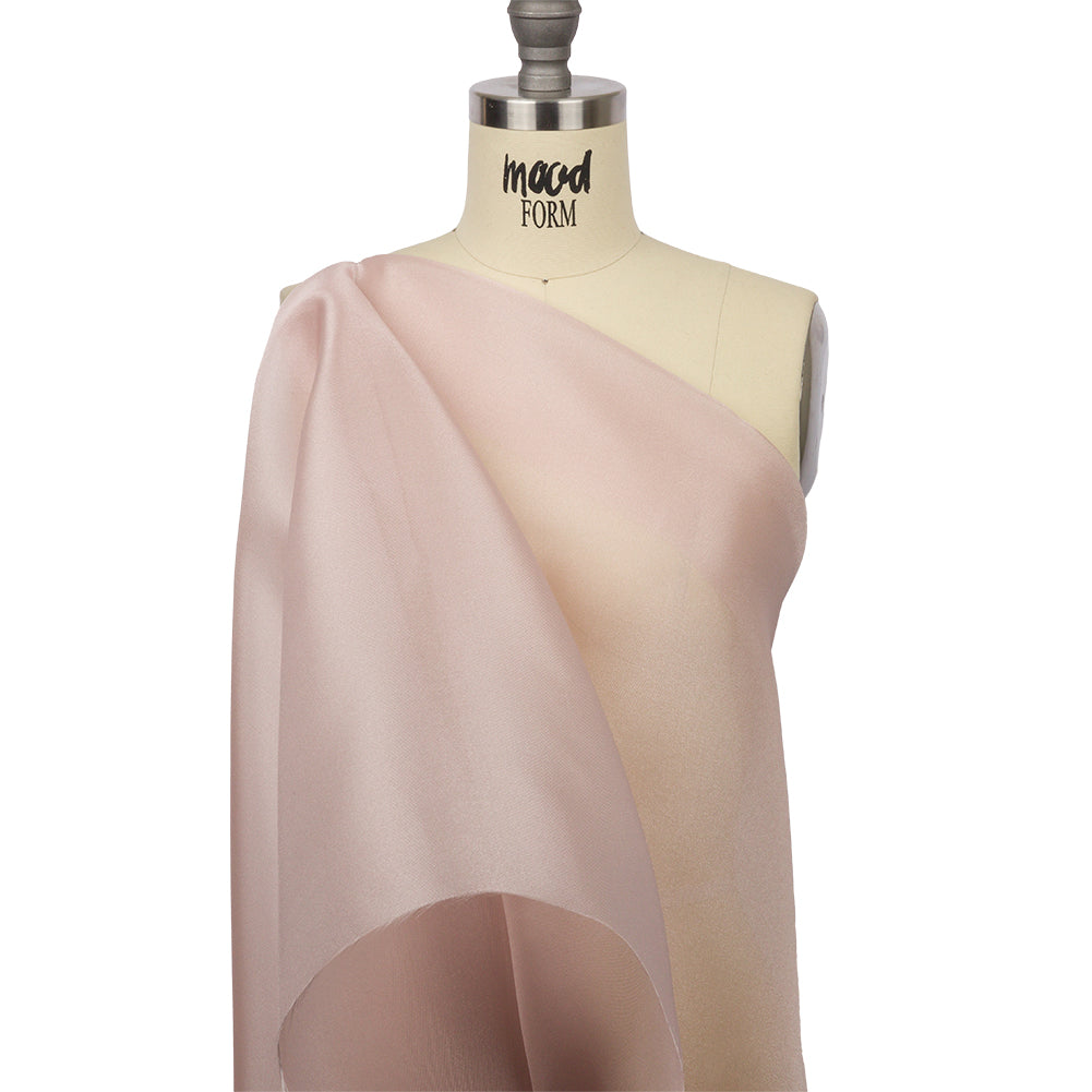 Polyester Twill Organdy - Shimmering Rose Gold - Quinn Collection - Drape Polyester Twill Organdy - Shimmering Rose Gold - Quinn Collection - Drape