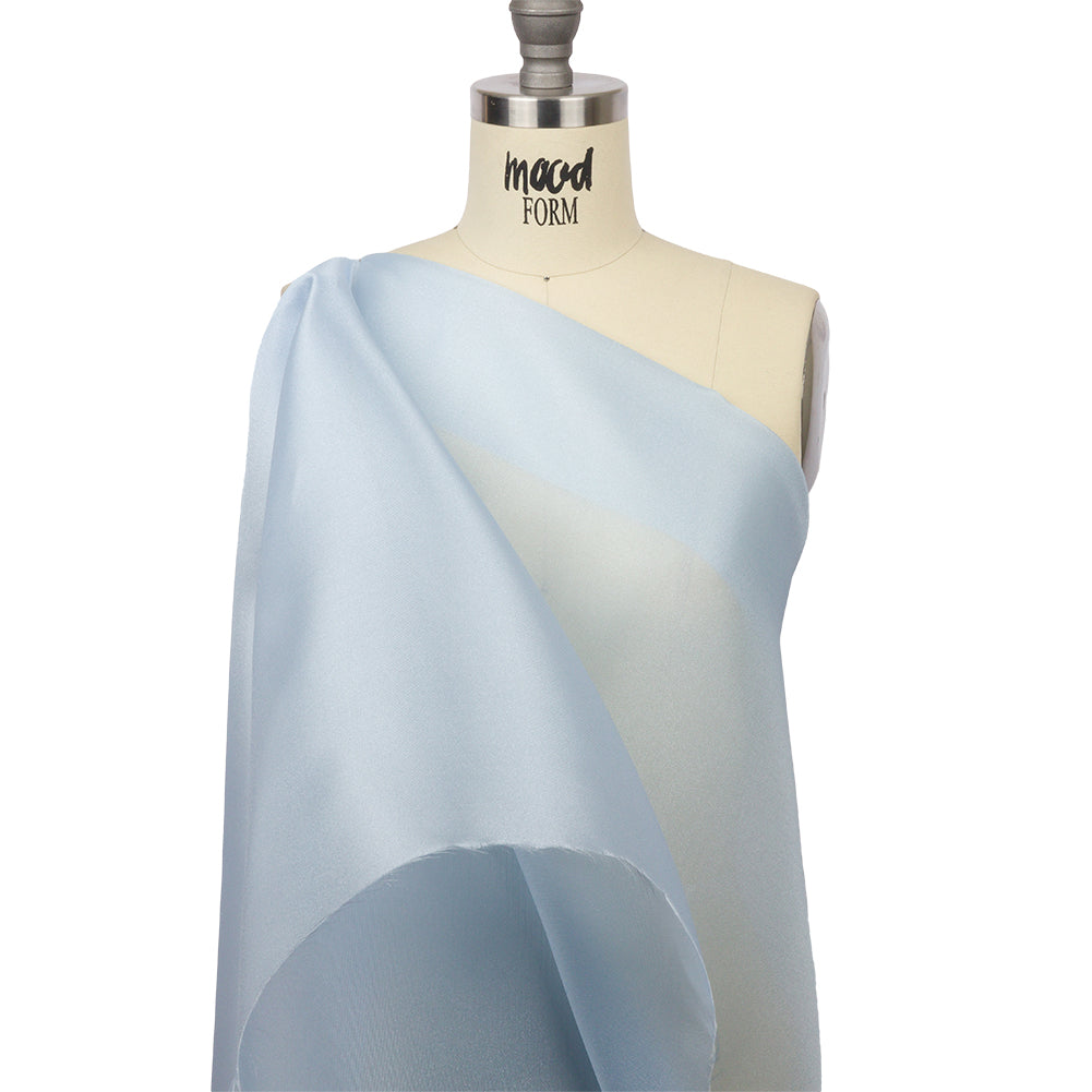 Polyester Twill Organdy - Shimmering Sky Blue - Quinn Collection - Drape Polyester Twill Organdy - Shimmering Sky Blue - Quinn Collection - Drape