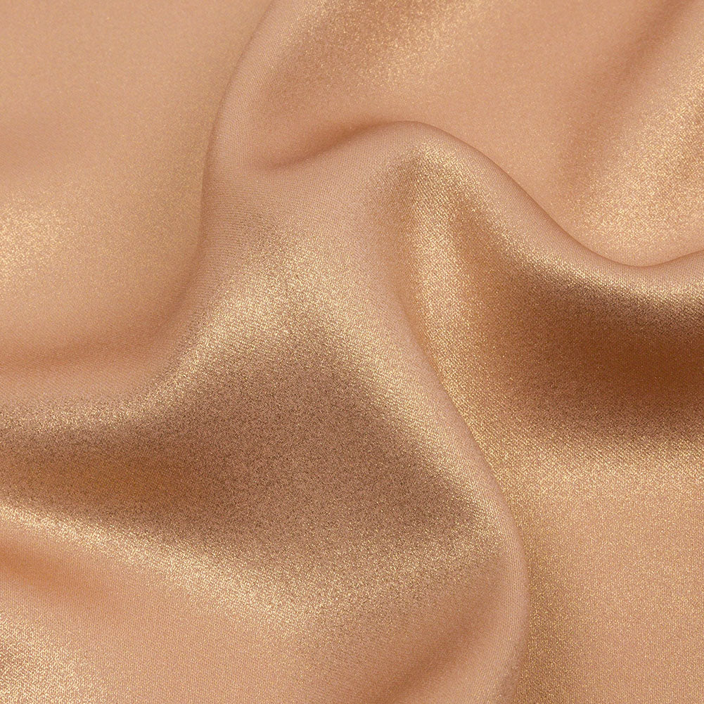 Ultra-Smooth Polyester Georgette with Foiling - Tan and Gold - Valeria Collection - Detail Ultra-Smooth Polyester Georgette with Foiling - Tan and Gold - Valeria Collection - Detail