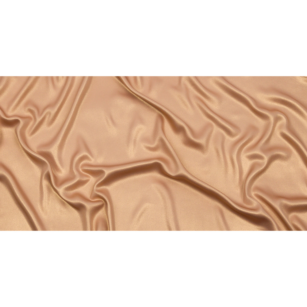 Ultra-Smooth Polyester Georgette with Foiling - Tan and Gold - Valeria Collection - Full Ultra-Smooth Polyester Georgette with Foiling - Tan and Gold - Valeria Collection - Full