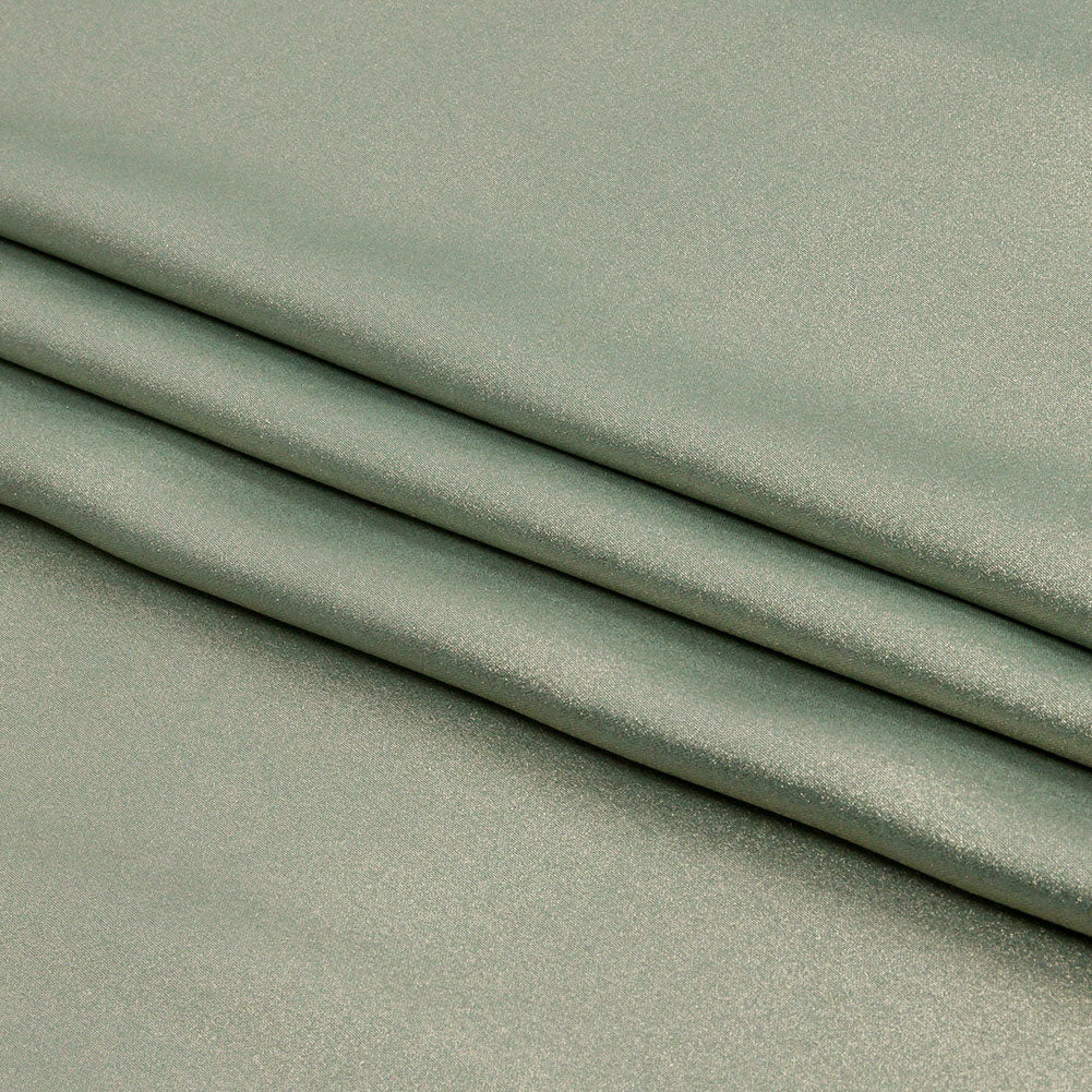 Ultra-Smooth Polyester Georgette with Foiling - Sage and Gold - Valeria Collection - Folded Ultra-Smooth Polyester Georgette with Foiling - Sage and Gold - Valeria Collection - Folded