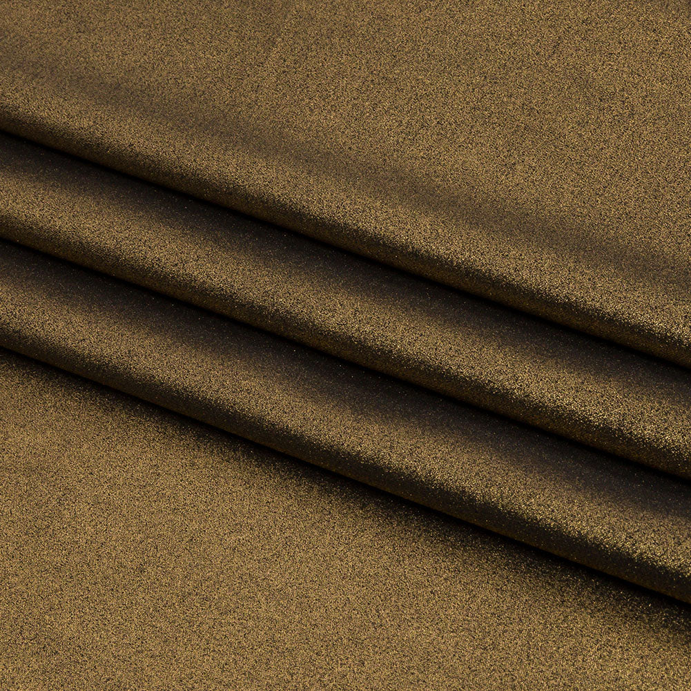 Ultra-Smooth Polyester Georgette with Foiling - Black and Gold - Valeria Collection - Folded Ultra-Smooth Polyester Georgette with Foiling - Black and Gold - Valeria Collection - Folded