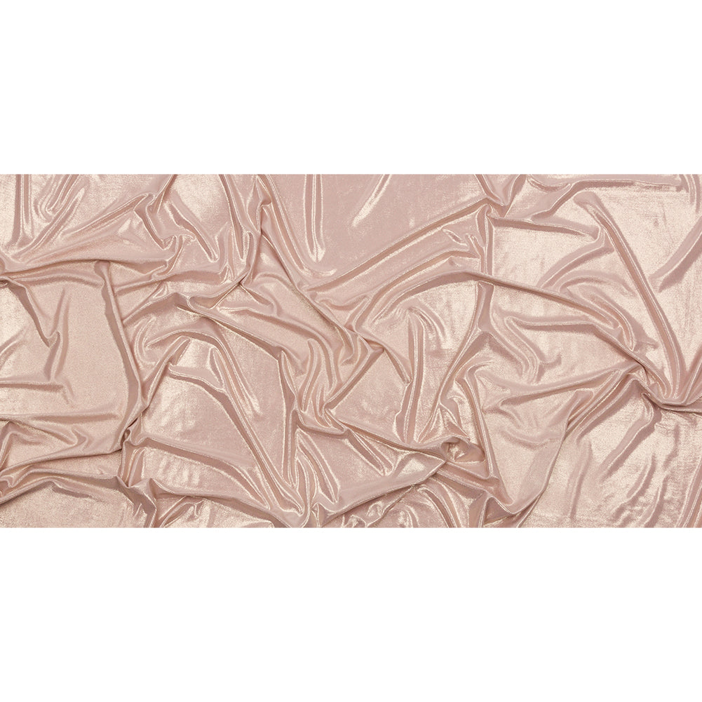 Polyester Interlock Knit with Gold Foiling - Pale Pink - Oriana Collection - Full Polyester Interlock Knit with Gold Foiling - Pale Pink - Oriana Collection - Full