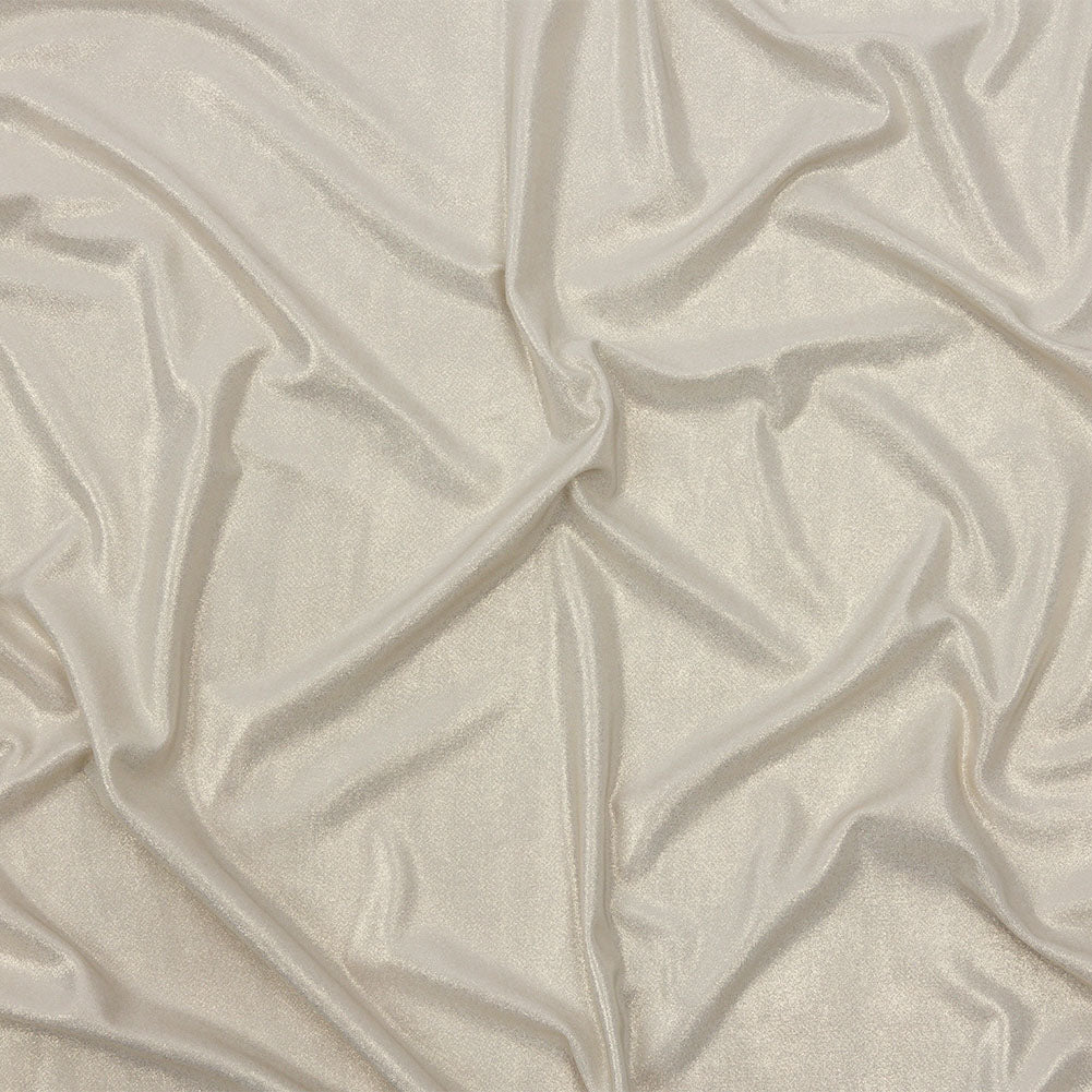 Polyester Interlock Knit with Gold Foiling - Pale Gray - Oriana Collection Polyester Interlock Knit with Gold Foiling - Pale Gray - Oriana Collection