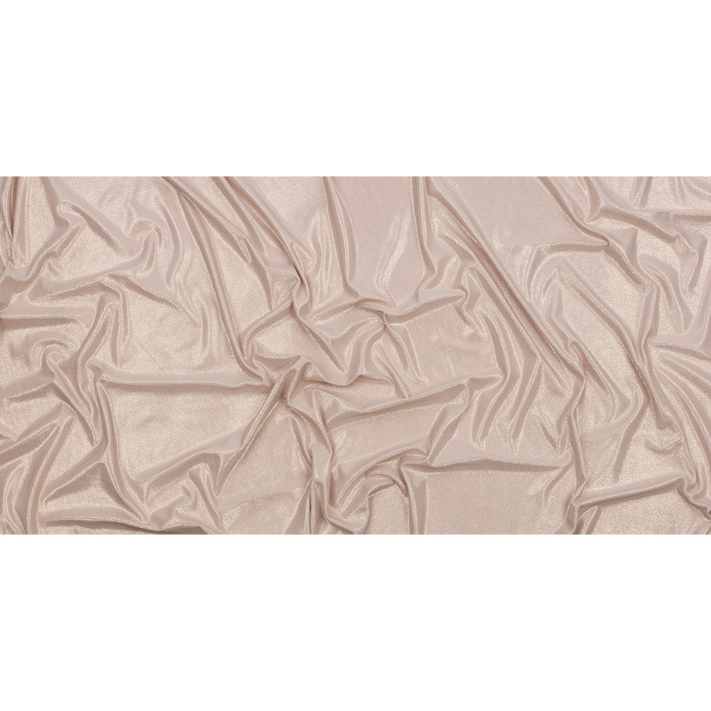 Foiled ITY Interlock Knit - Beige and Gold - Gaby Collection - Full Foiled ITY Interlock Knit - Beige and Gold - Gaby Collection - Full