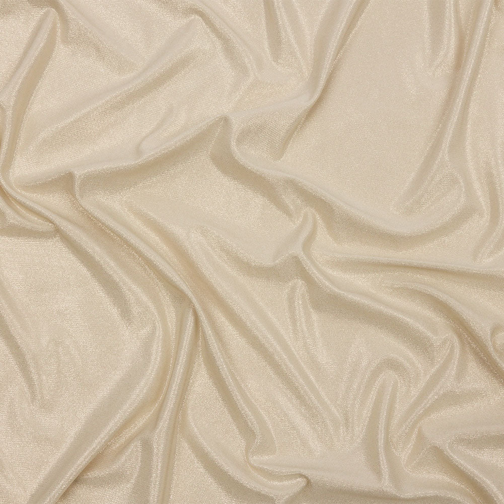 Foiled ITY Interlock Knit - Sand and Gold - Gaby Collection Foiled ITY Interlock Knit - Sand and Gold - Gaby Collection