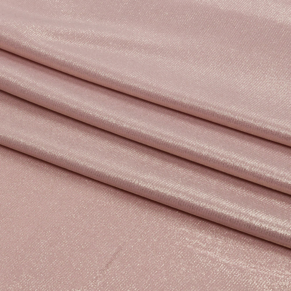 Foiled ITY Interlock Knit - Pink and Gold - Gaby Collection Foiled ITY Interlock Knit - Pink and Gold - Gaby Collection