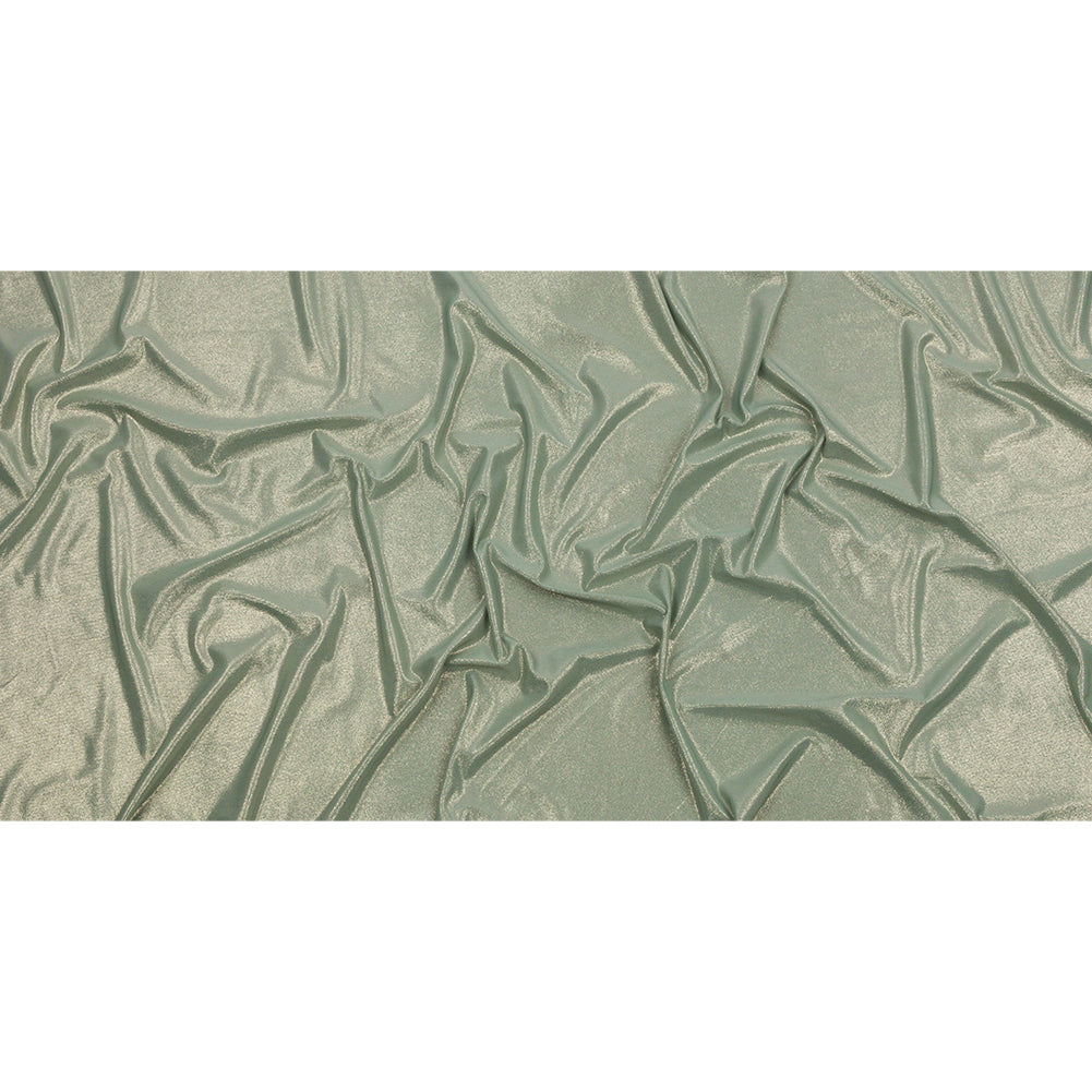 Foiled ITY Interlock Knit - Green Bay and Gold - Gaby Collection - Full Foiled ITY Interlock Knit - Green Bay and Gold - Gaby Collection - Full