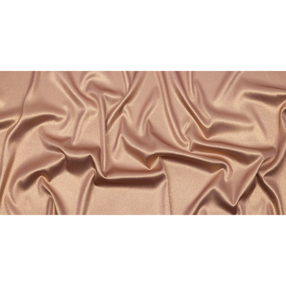 Stretch Polyester Crepe with Gold Foiling - Tan - Devyn Collection - Full Stretch Polyester Crepe with Gold Foiling - Tan - Devyn Collection - Full