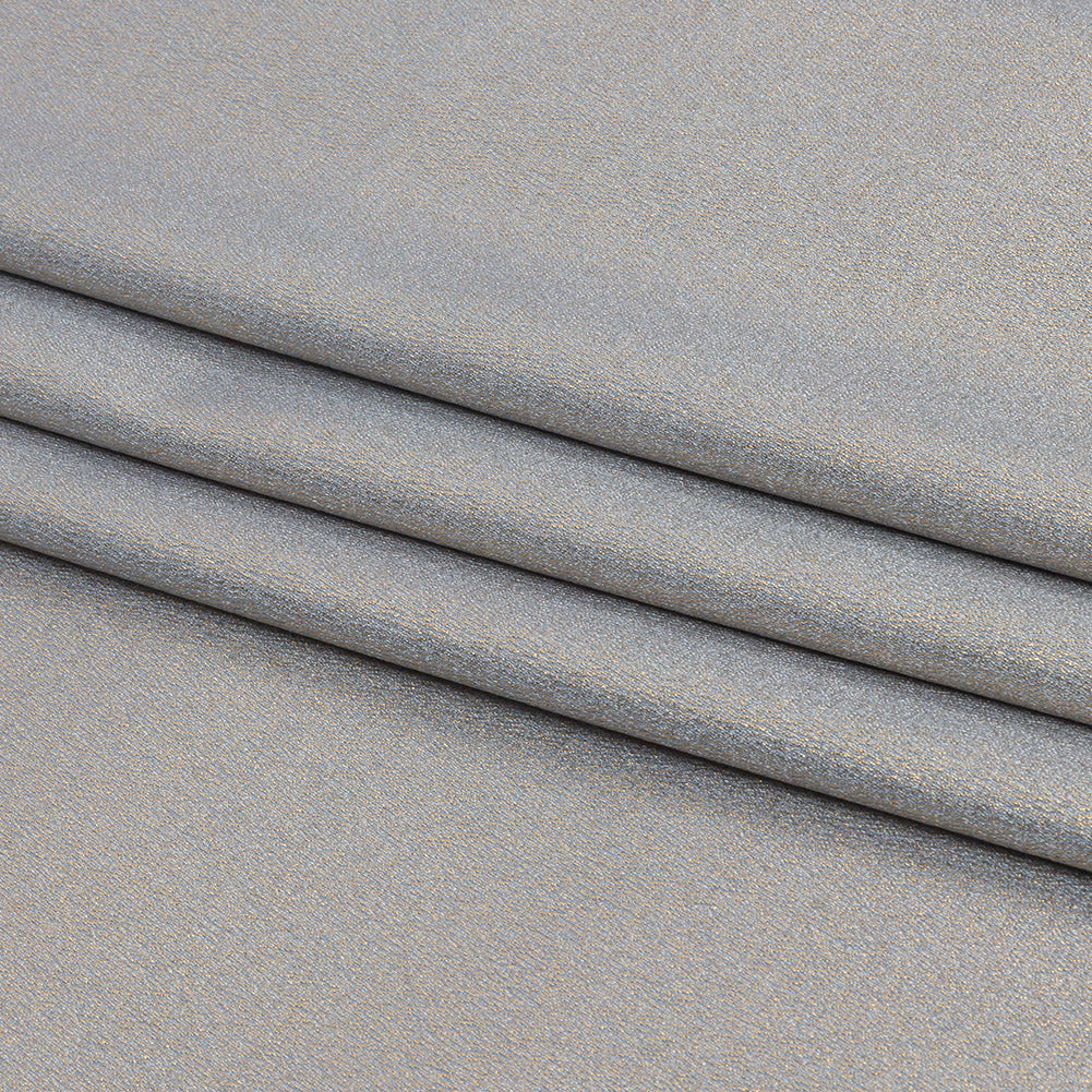Stretch Polyester Crepe with Gold Foiling - Baby Blue - Devyn Collection - Folded Stretch Polyester Crepe with Gold Foiling - Baby Blue - Devyn Collection - Folded
