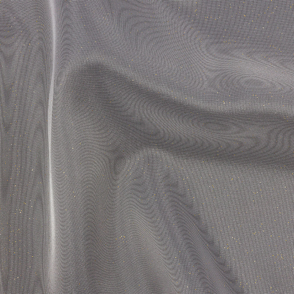 Polyester Mesh Organza with Gold Glitter - White - Starlight Collection Polyester Mesh Organza with Gold Glitter - White - Starlight Collection