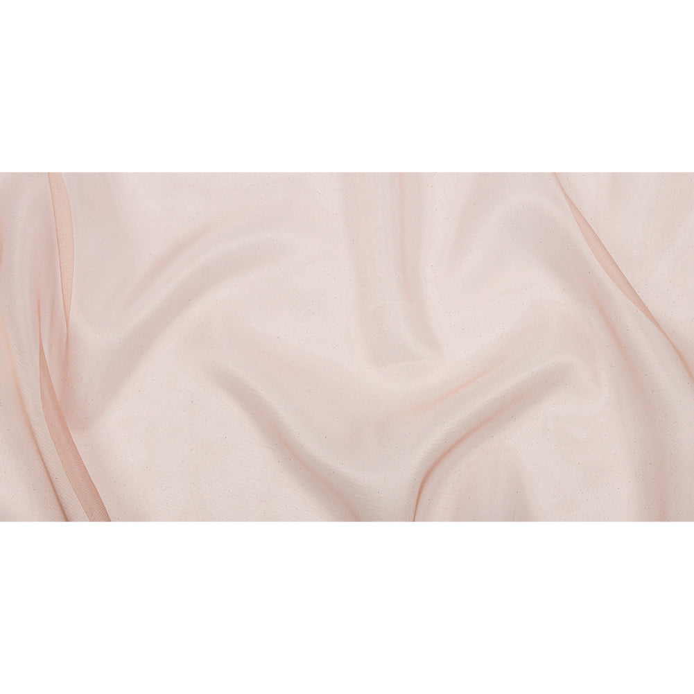 Polyester Mesh Organza with Gold Glitter - Rose Gold - Starlight Collection Polyester Mesh Organza with Gold Glitter - Rose Gold - Starlight Collection