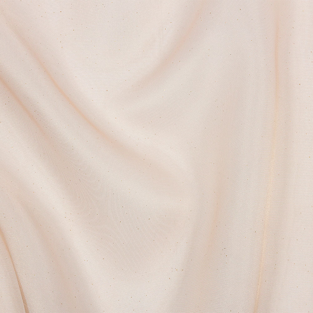Polyester Mesh Organza with Gold Glitter - Tan - Starlight Collection Polyester Mesh Organza with Gold Glitter - Tan - Starlight Collection