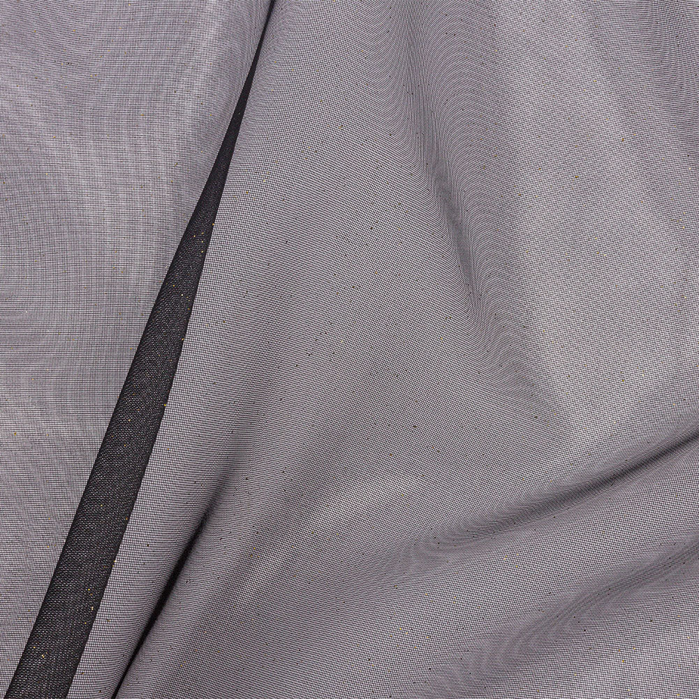 Polyester Mesh Organza with Gold Glitter - Black - Starlight Collection Polyester Mesh Organza with Gold Glitter - Black - Starlight Collection