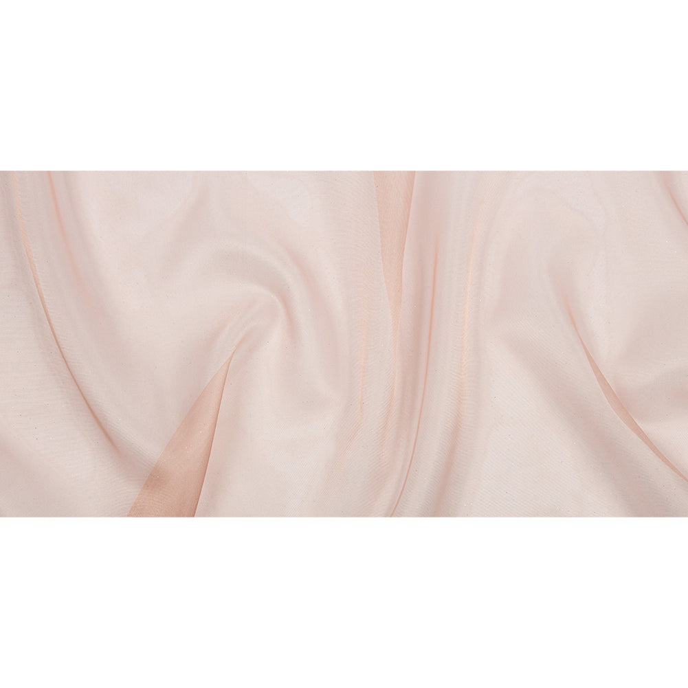 Polyester Mesh Organza with Silver Glitter - Rose Gold - Starlight Collection Polyester Mesh Organza with Silver Glitter - Rose Gold - Starlight Collection