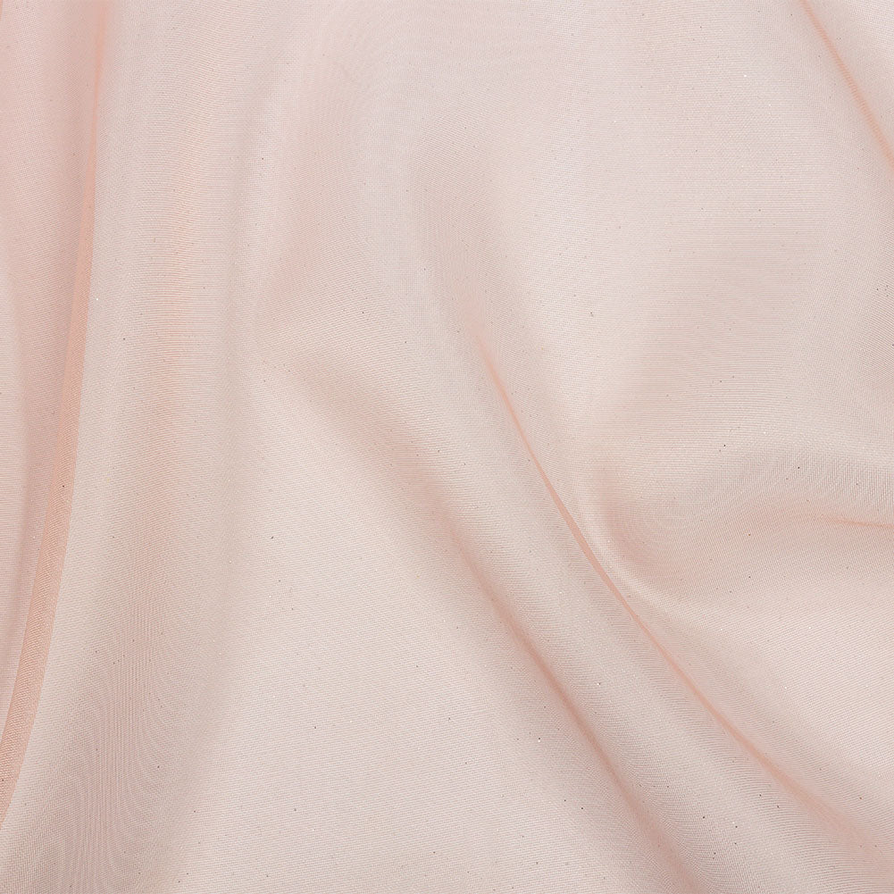 Polyester Mesh Organza with Silver Glitter - Rose Gold - Starlight Collection Polyester Mesh Organza with Silver Glitter - Rose Gold - Starlight Collection