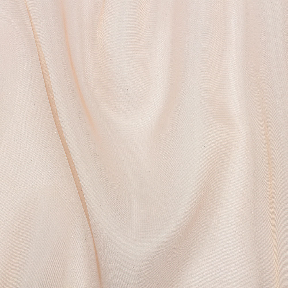 Polyester Mesh Organza with Silver Glitter - Tan - Starlight Collection Polyester Mesh Organza with Silver Glitter - Tan - Starlight Collection
